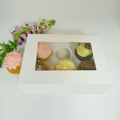 6 Cupcake Window Box w flexi hole($2.55/pc x 25 units)