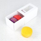 3 Macaron White Window Macaron Boxes($1.85/pc x 25 units)